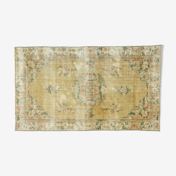 Anatolian handmade vintage rug 263 cm x 158 cm