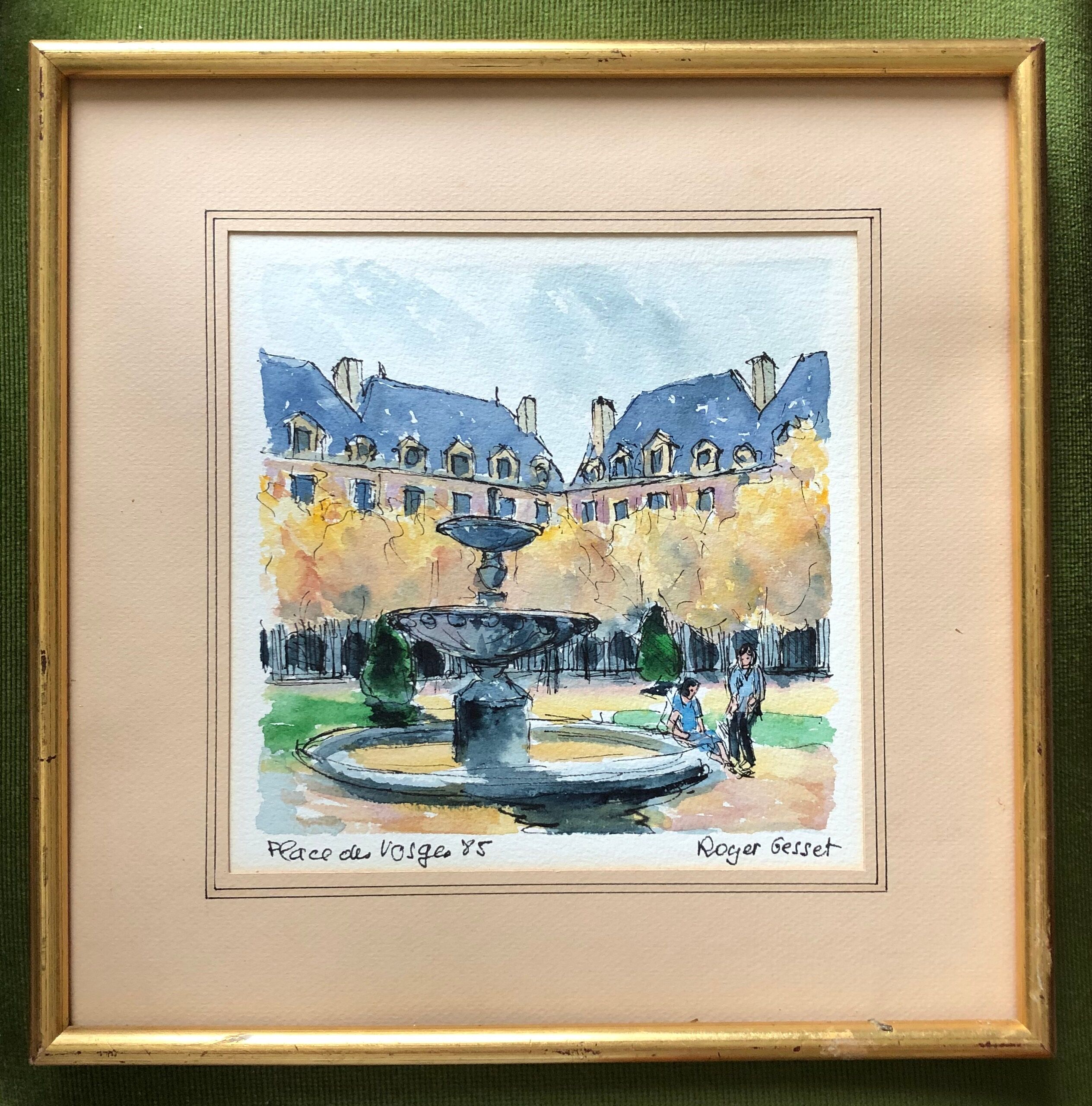 Aquarelle Place des vosges