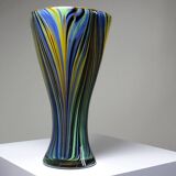 Missoni Murano "Peacock Feather" multi-colored vase from the 70s-80s