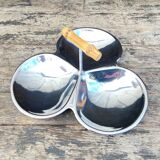 Serviteur en inox et bambou