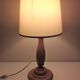 Turned wood lamp vintage 60s-70s