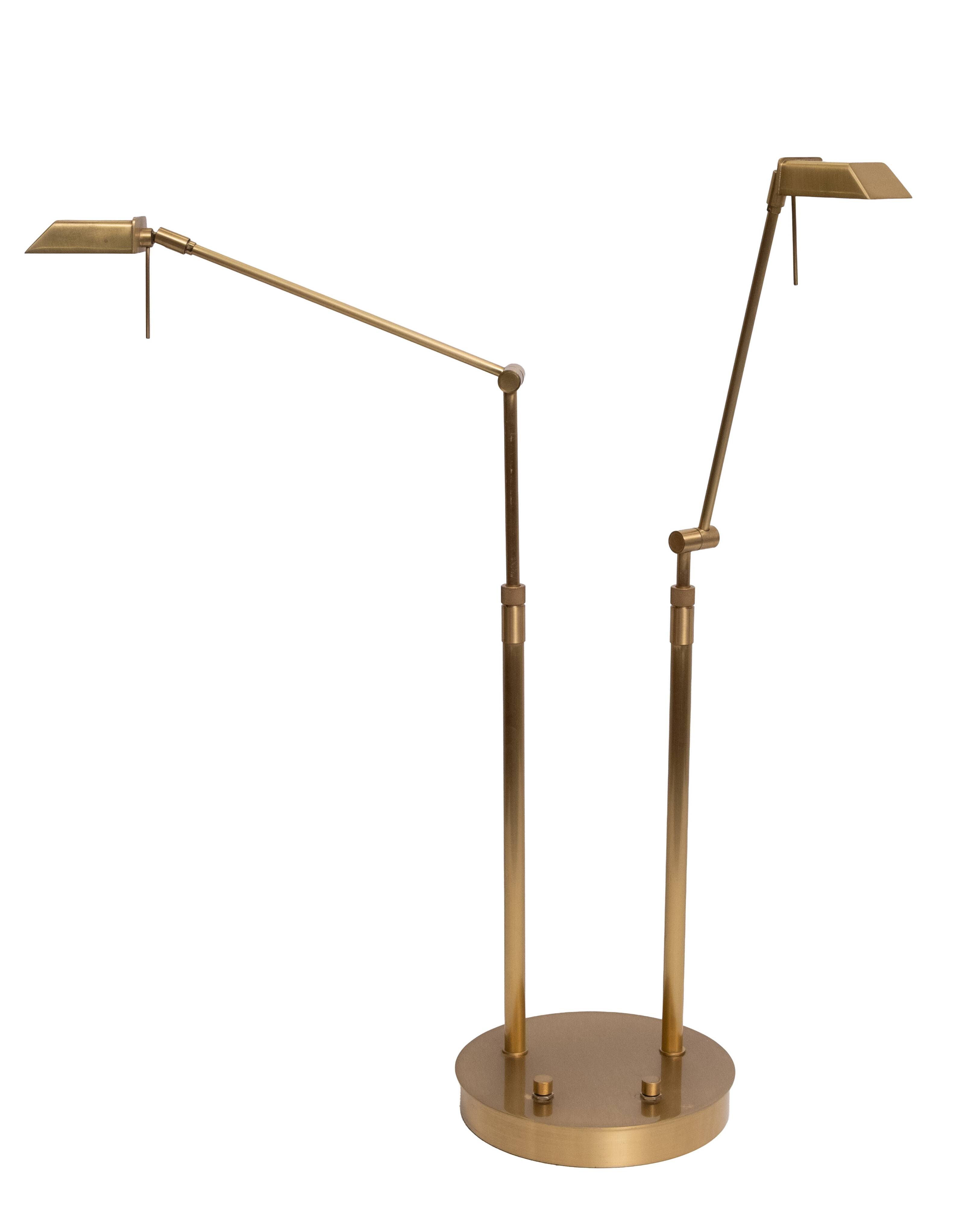 Stunning Ben Demmers Brass double l table lamp 1980s