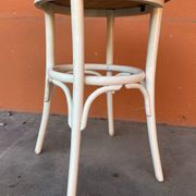 Guéridon table de café en bois courbé 80s shabby chic
