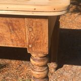 Farmhouse table made of natural wood