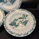 Set of 7 Terre de fer soup plates, green