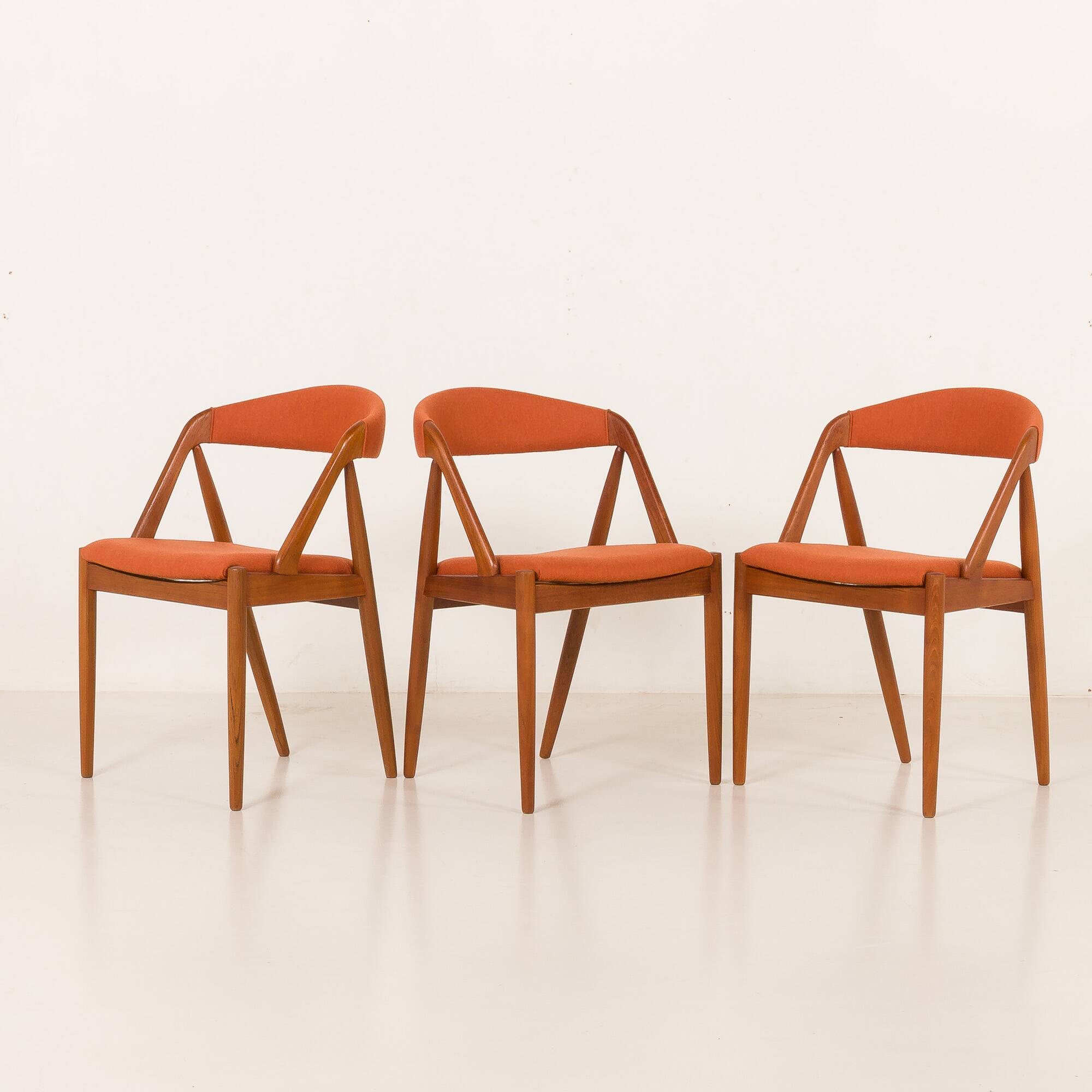 Kai Kristiansen chairs model 31, set of 3, Denmark 1960s