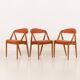 Kai Kristiansen chairs model 31, set of 3, Denmark 1960s