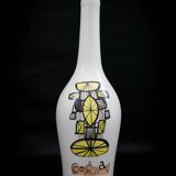"Cognac" liqueur bottle in glazed earthenware by Roger Capron Vallauris