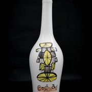 Bouteille à liqueur "cognac" faïence émaillée de Roger Capron Vallauris