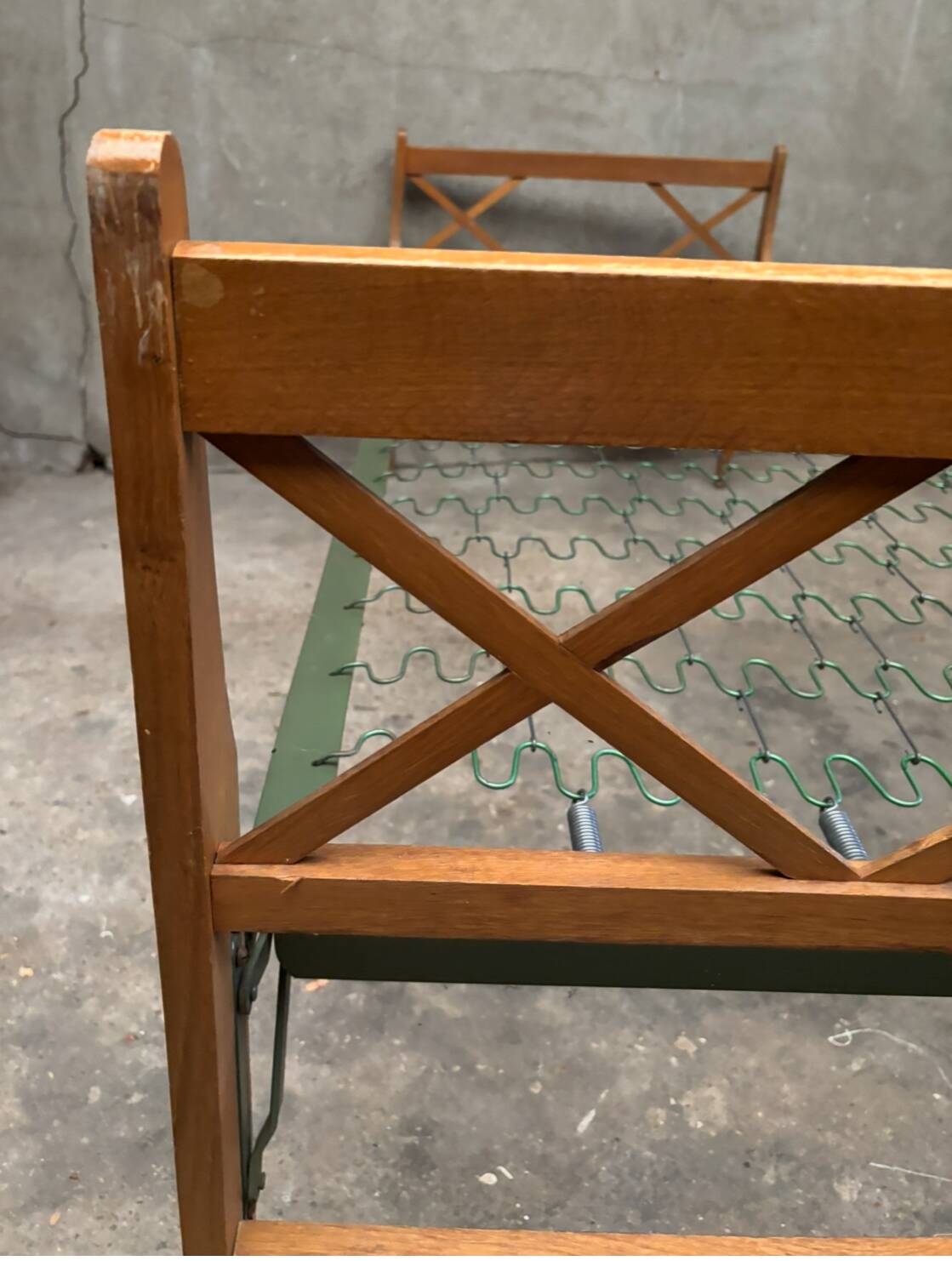 1950s boarding school bed