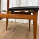 Set of 4 Scandinavian teak and black skai chairs