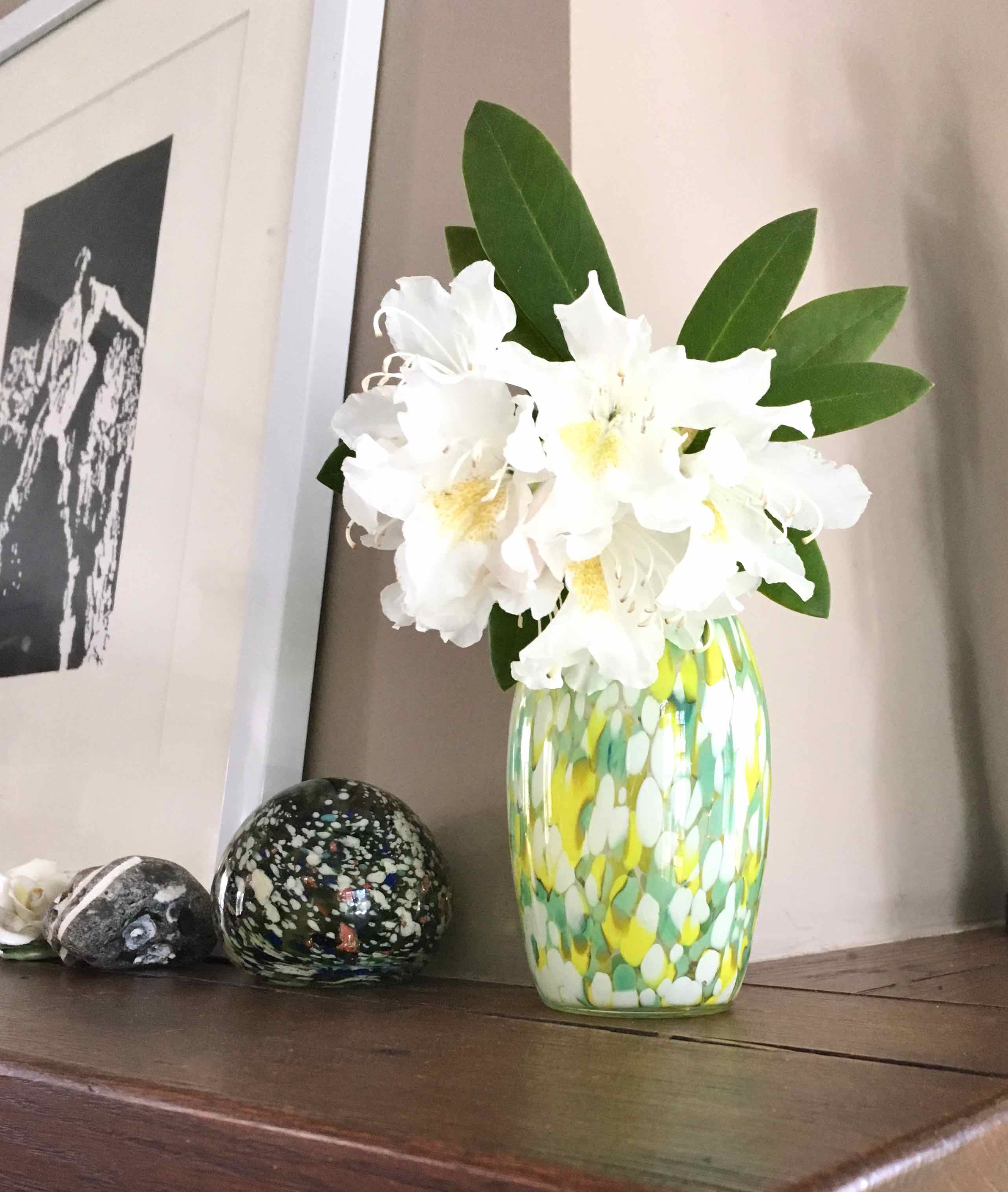 Speckled glass bottle 1930