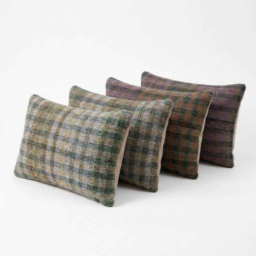 Set of 4 vintage kilim cushion covers 41x61 cm