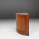 Meuble d'angle antique français avec façade en bois, ca. 1850