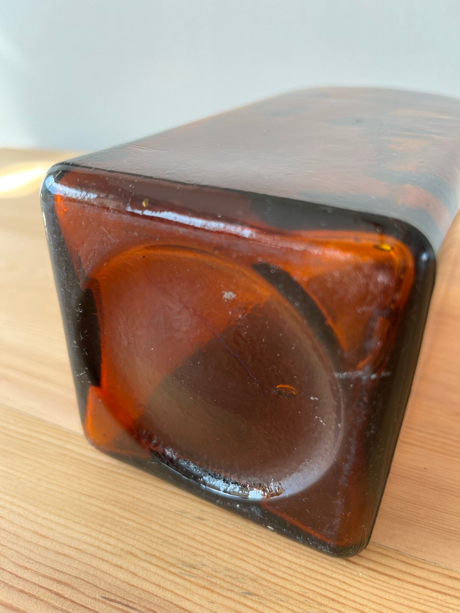 Amber Square Apothecary Bottle