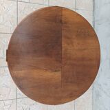 Art Deco pedestal table walnut side table