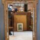 Mirroir doré de cheminnee style Louis XVI