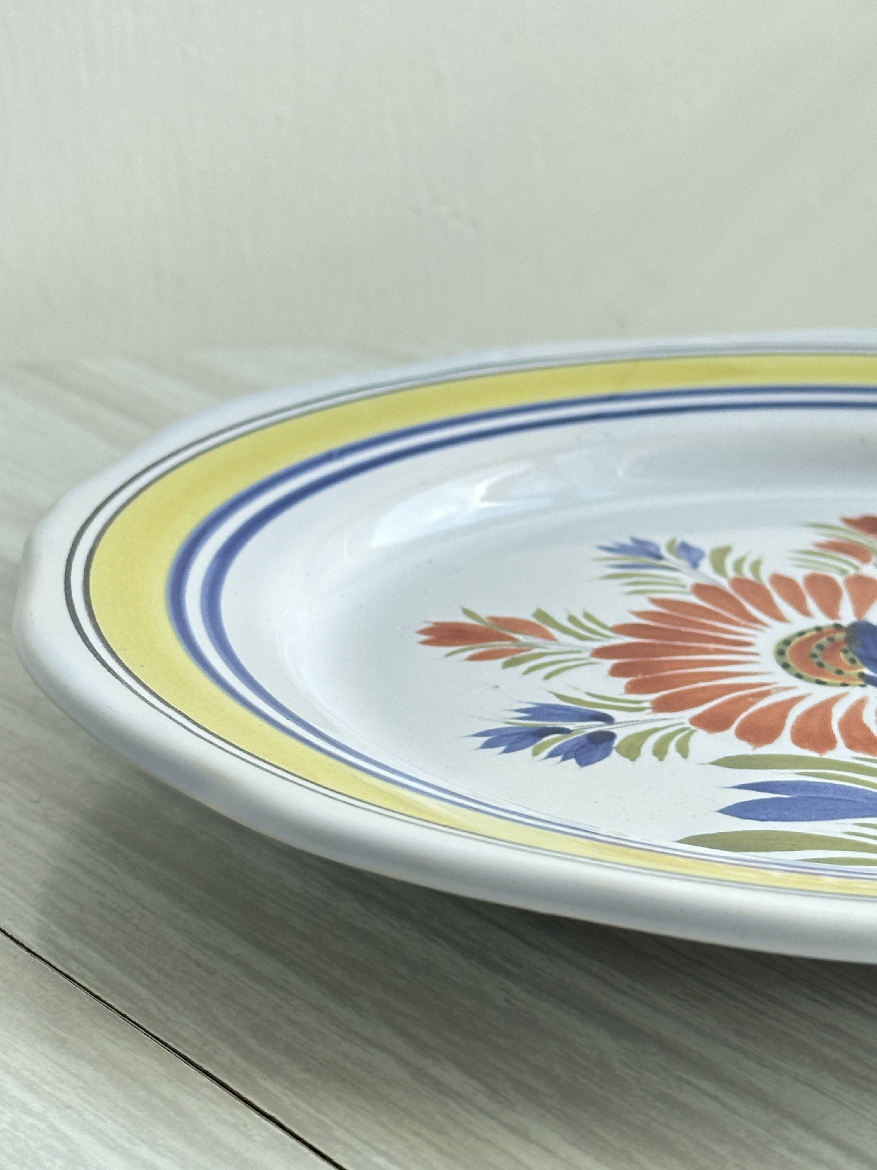 Quimper Henriot hand painted plate.