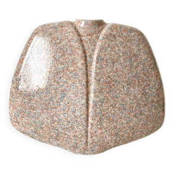 Virebent lens design vase with granite look, 1970s