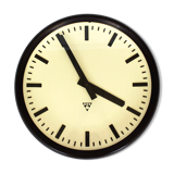 Bakelite railway clock from pragotron, 1950s