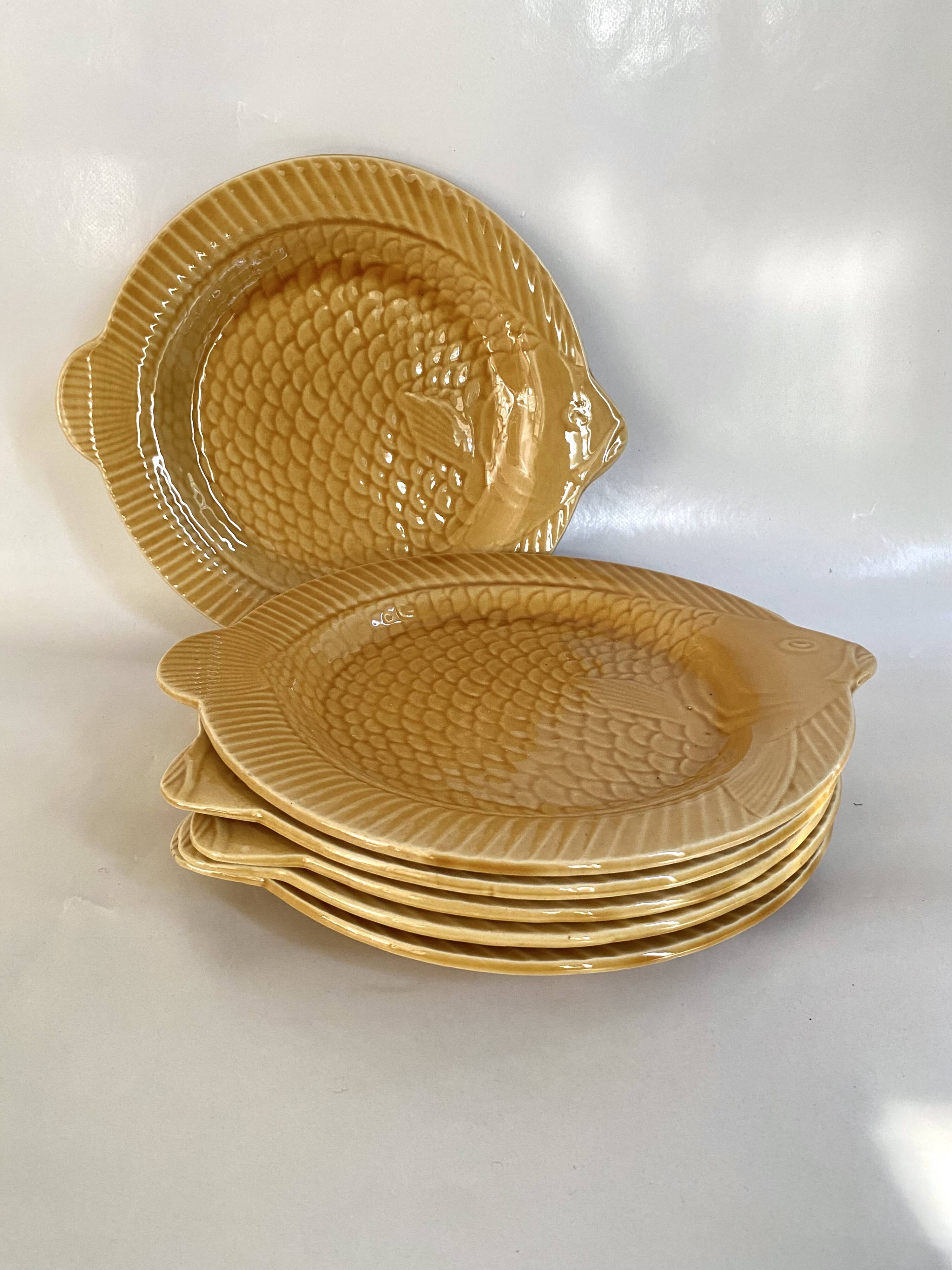 6 Sarreguemines plates