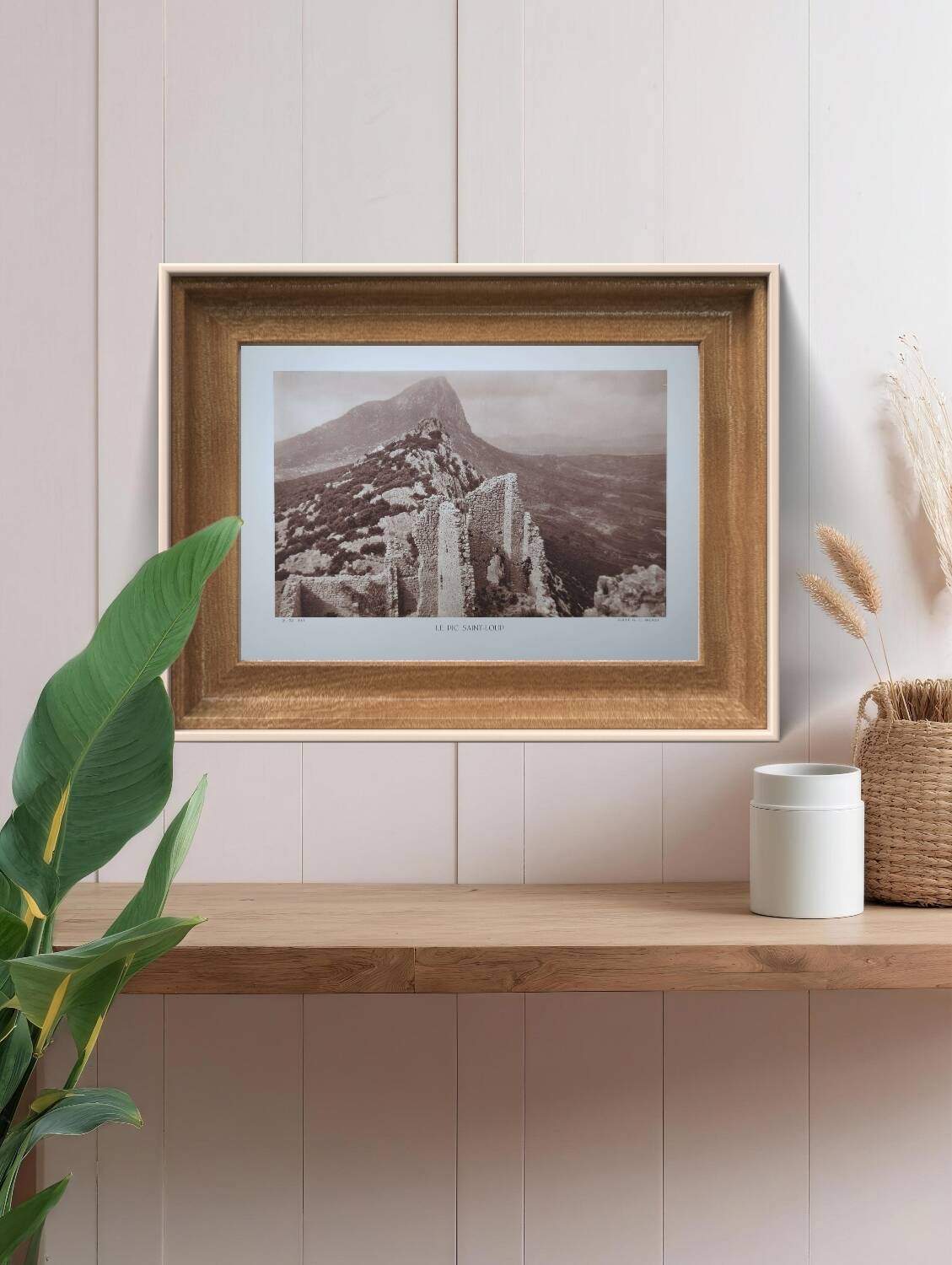 Pic Saint-Loup, vintage, photo plate printed in 1935.