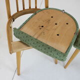 1970s set of four dining chairs by Ton, Czechoslovakia