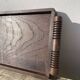 Rectangular art deco turned wood tray