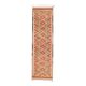 1970s Vintage Turkish Hand-Knotted Wool Cotton Orange Runner Rug 96x346
