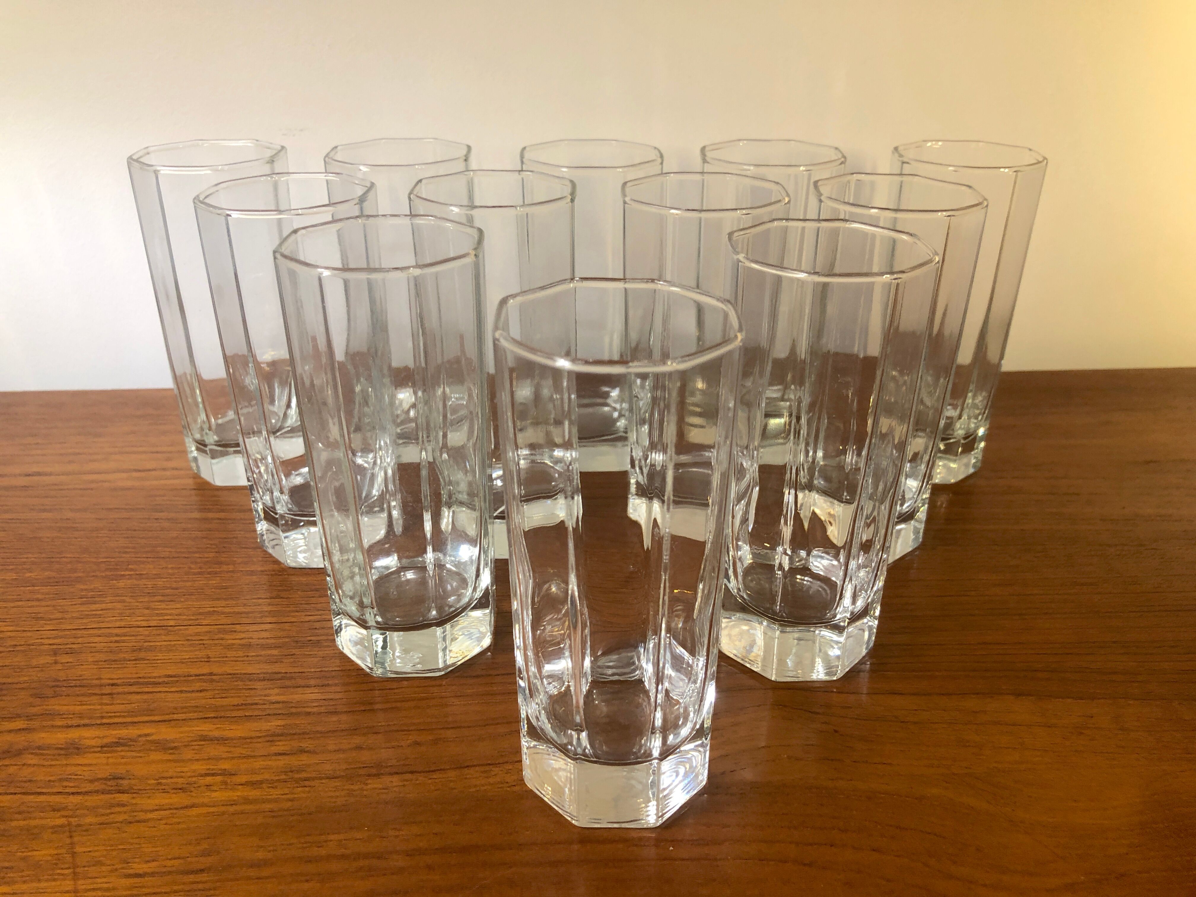 Glasses Aperitifs in transparent vintage glass Octime