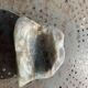 Ashtray cup in a green polished stone and vintage veins