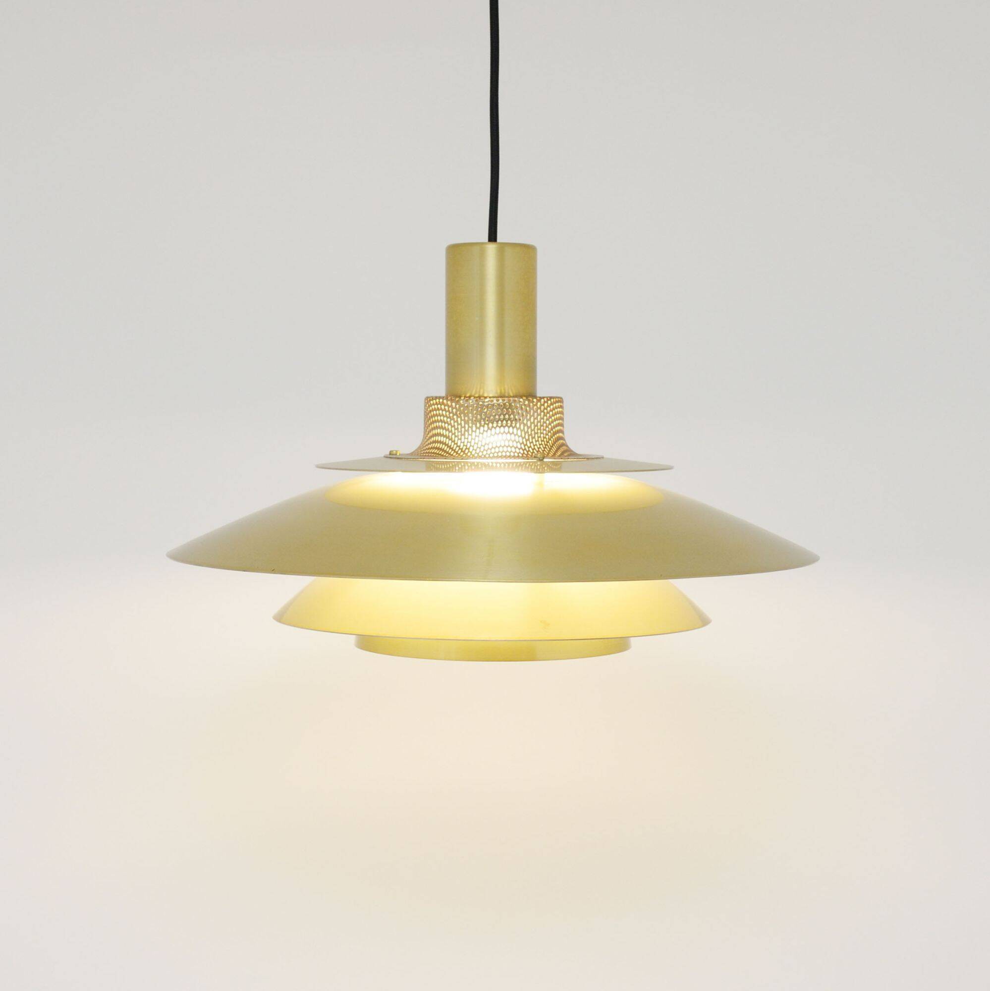 Lampe Jeka vintage danoise en laiton, Danemark années 1970