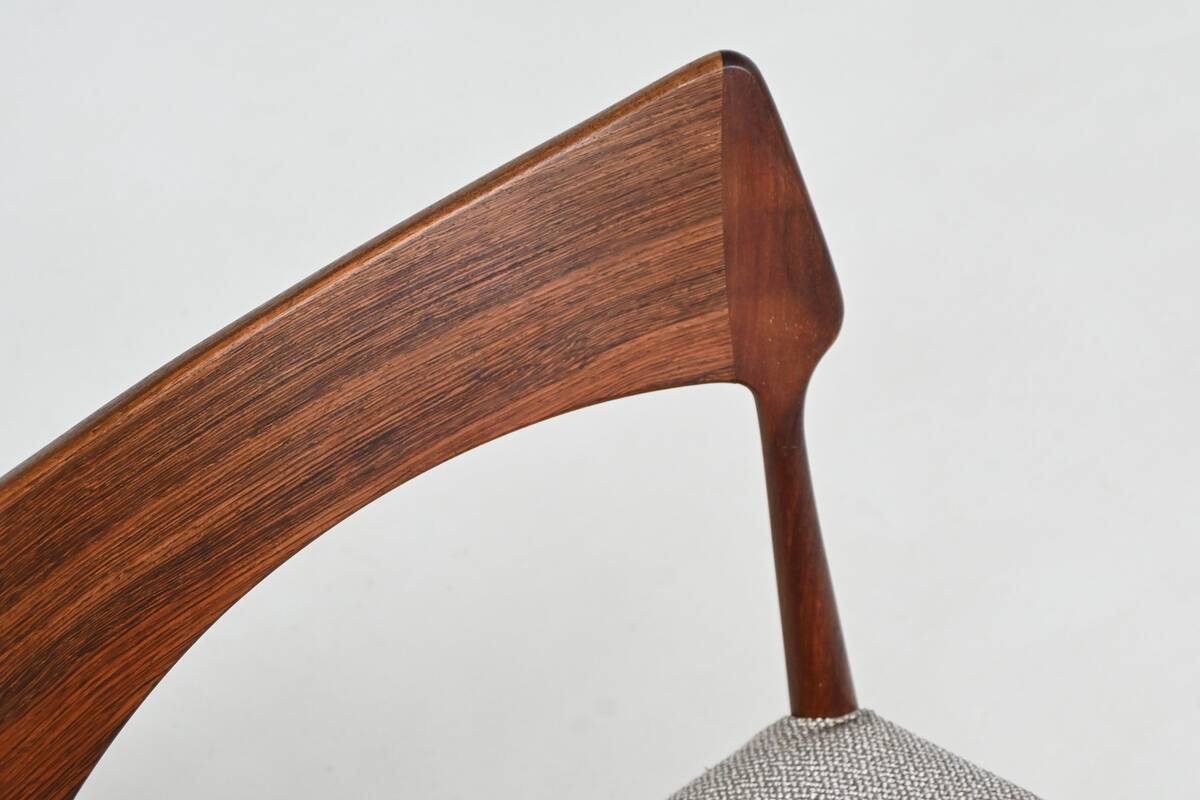 Bernhard Petersen dining chairs in rosewood by Christian Linnebergs, Denmark, 1960