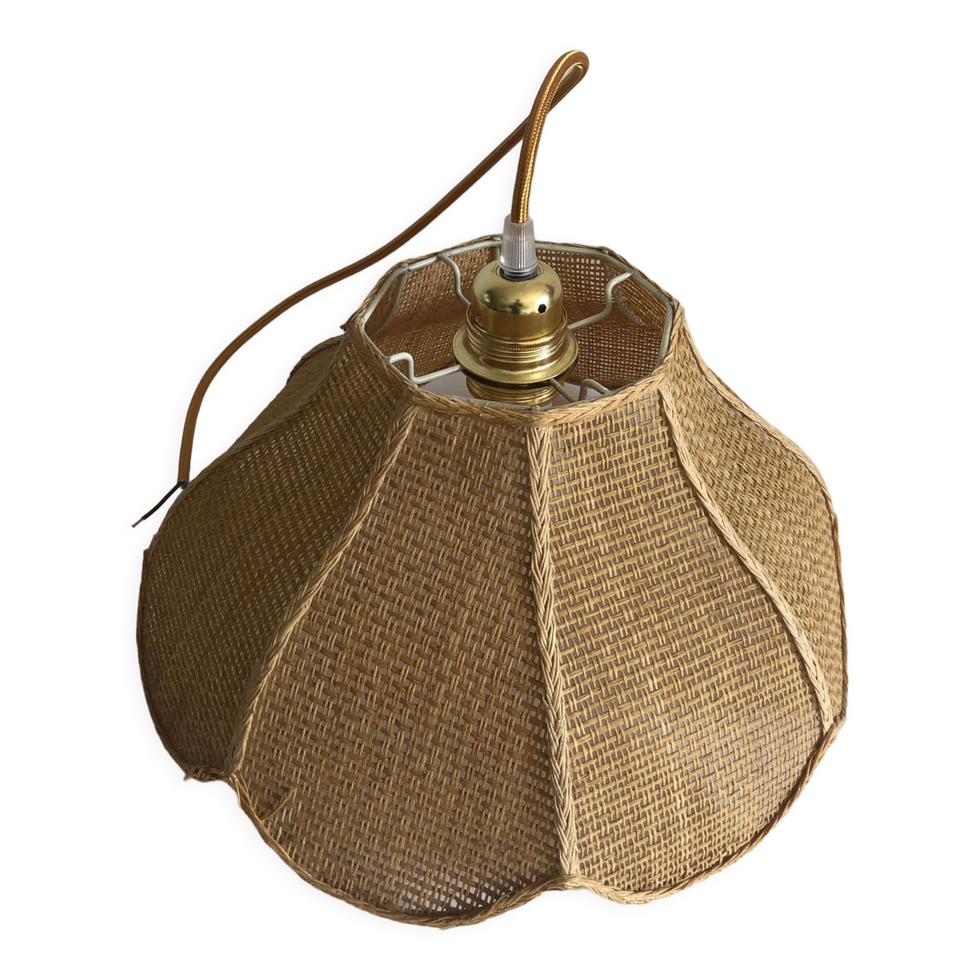 Rattan flower suspension