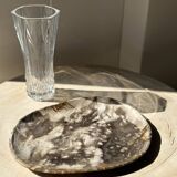 Very large empty pocket or dish in medium light petrified wood 1143