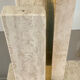 Travertine and brass lamp from the 70s
