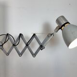 Applique murale industrielle grise à ciseaux, années 1960