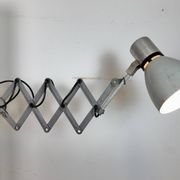 Industrial Grey Scissor Wall Lamp, 1960s