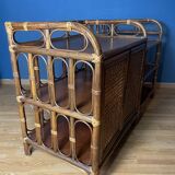 Vintage rattan sideboard/sideboard