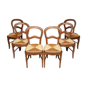 Chaises paillées rustiques