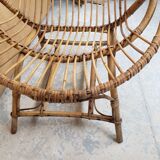 Series of rattan armchairs from the 70s