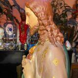 Large polychrome plaster statue of Jesus Christ