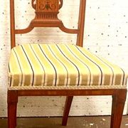 Louis XVI style bedroom chair in 19th century veneer wood