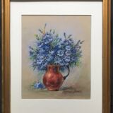 Bouquet de fleurs, tableau, aquarelle