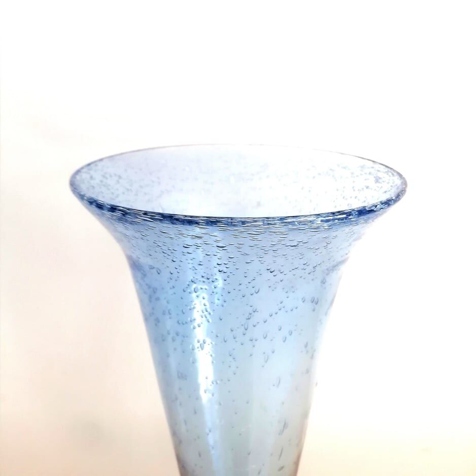 Biot bubble glass vase