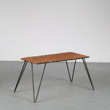 Table basse en osier des années 1950 des Pays-Bas