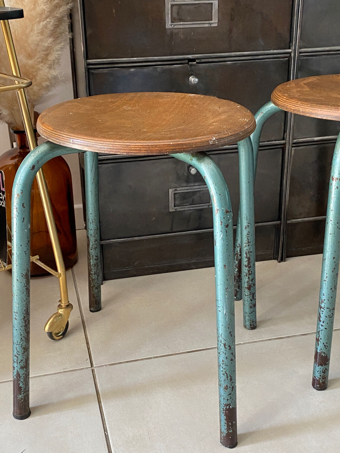 Pair of school stools