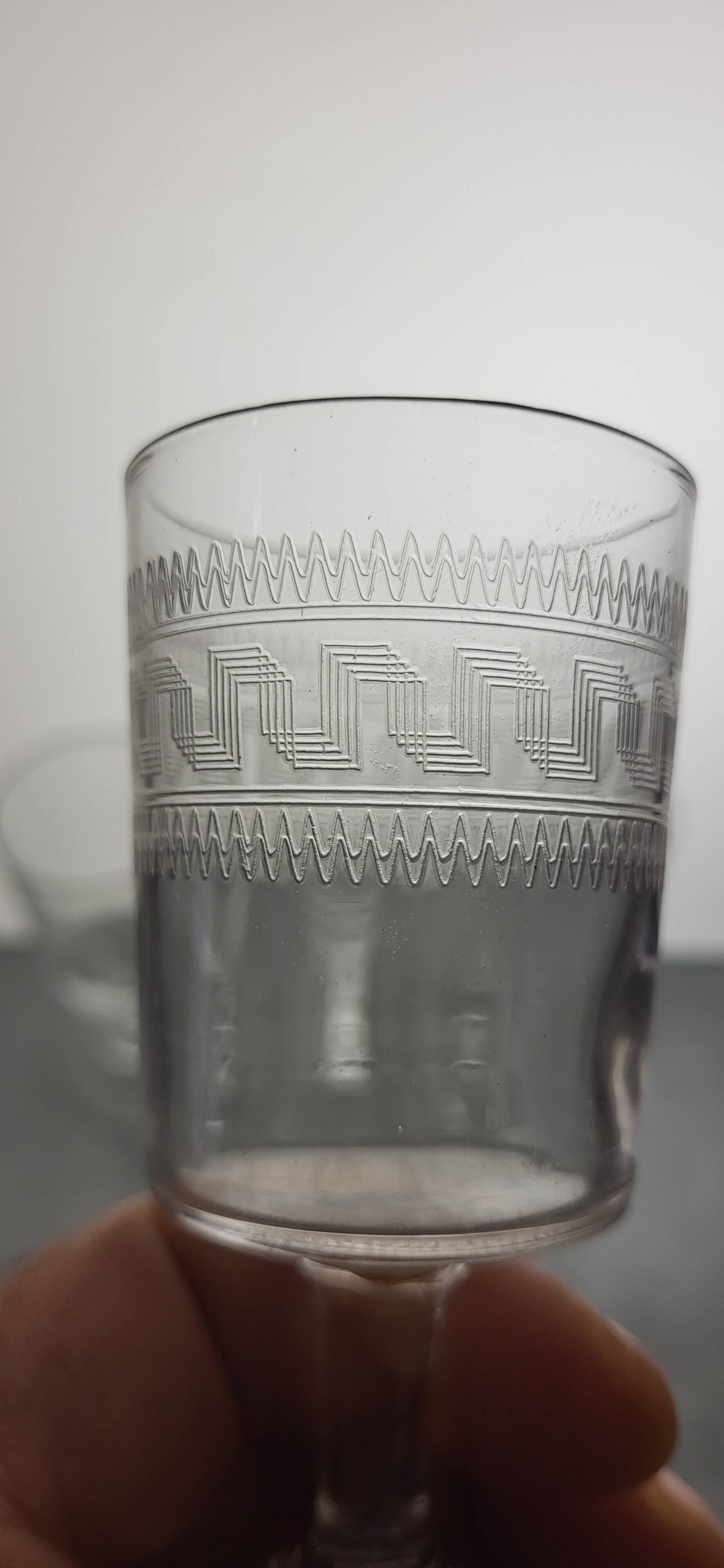 6 Greek-style aperitif wine glasses