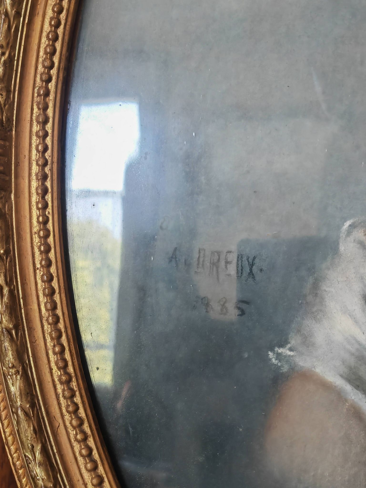 Framed 19th-century pastel