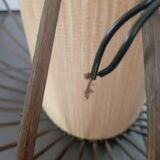 Lustre en rotin vintage